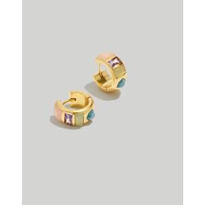 $24 New Madewell Semiprecious Huggie Hoop Earrings - Gold